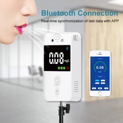 Wall Mounted Bracket Alcohol Detector Blowing Air Check Bluetooth Connection APP